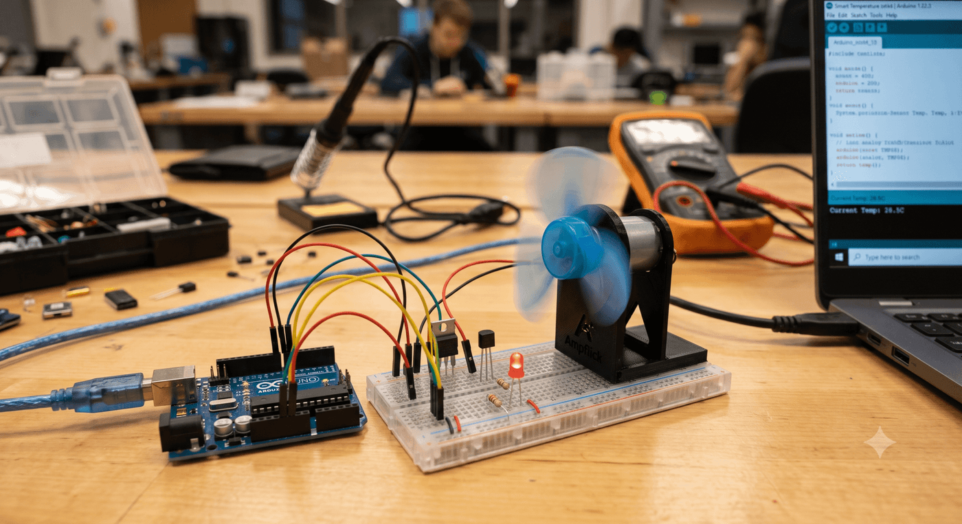 Smart Temperature Controlled Fan Set image 2