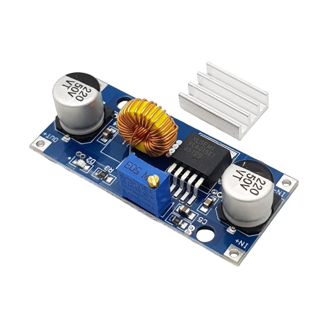 XL4015 5A DC-DC Voltage Step Down Buck Converter — product photo from Robotics Kits Pakistan catalog