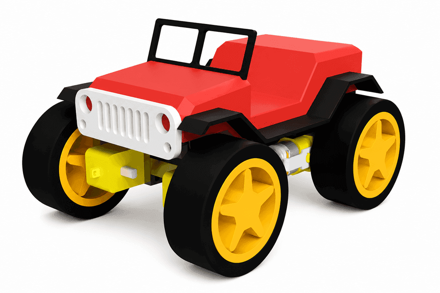 WiFi-Controlled 3D Printed RC Jeep Chassis