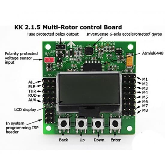 KK 2.1.5 MXK Multi-Rotor Universal Flight Controller Board image 3