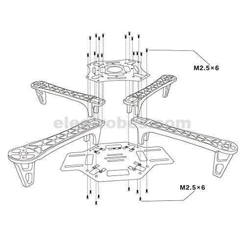 F450 Quadcopter Customizable Drone Frame – 2 Colors