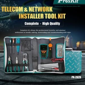 PK-2629 Pro’skit Telecom & Network Installer tool kit — product photo from Robotics Kits Pakistan catalog