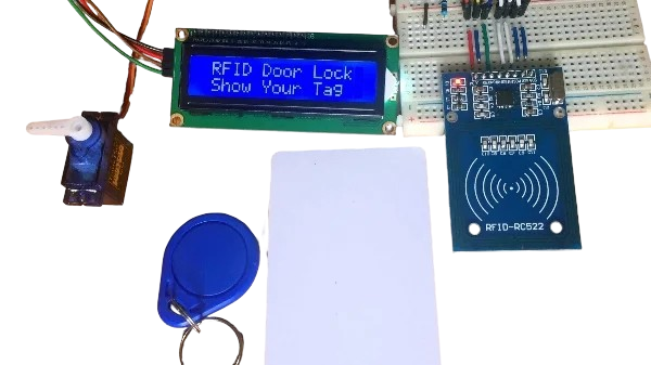Arduino RFID Door Lock System with LCD Screen Set