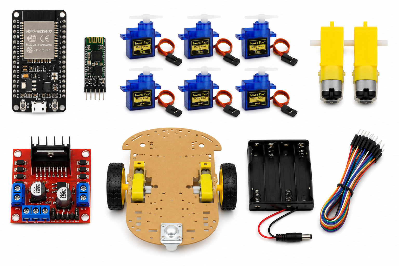ESP32 Robotic Arm Car (PS3 Bluetooth Control) — product photo from Robotics Kits Pakistan catalog