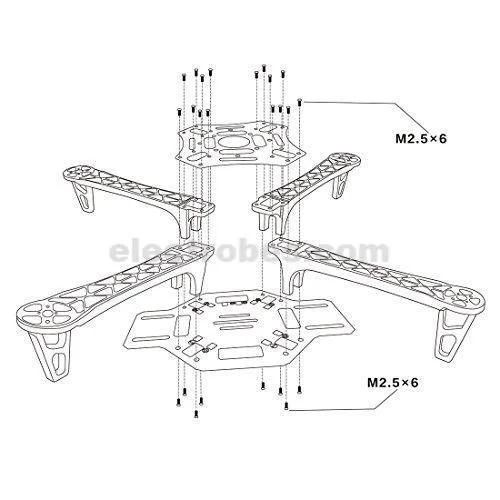 F450 Quadcopter Customizable Drone Frame – 2 Colors