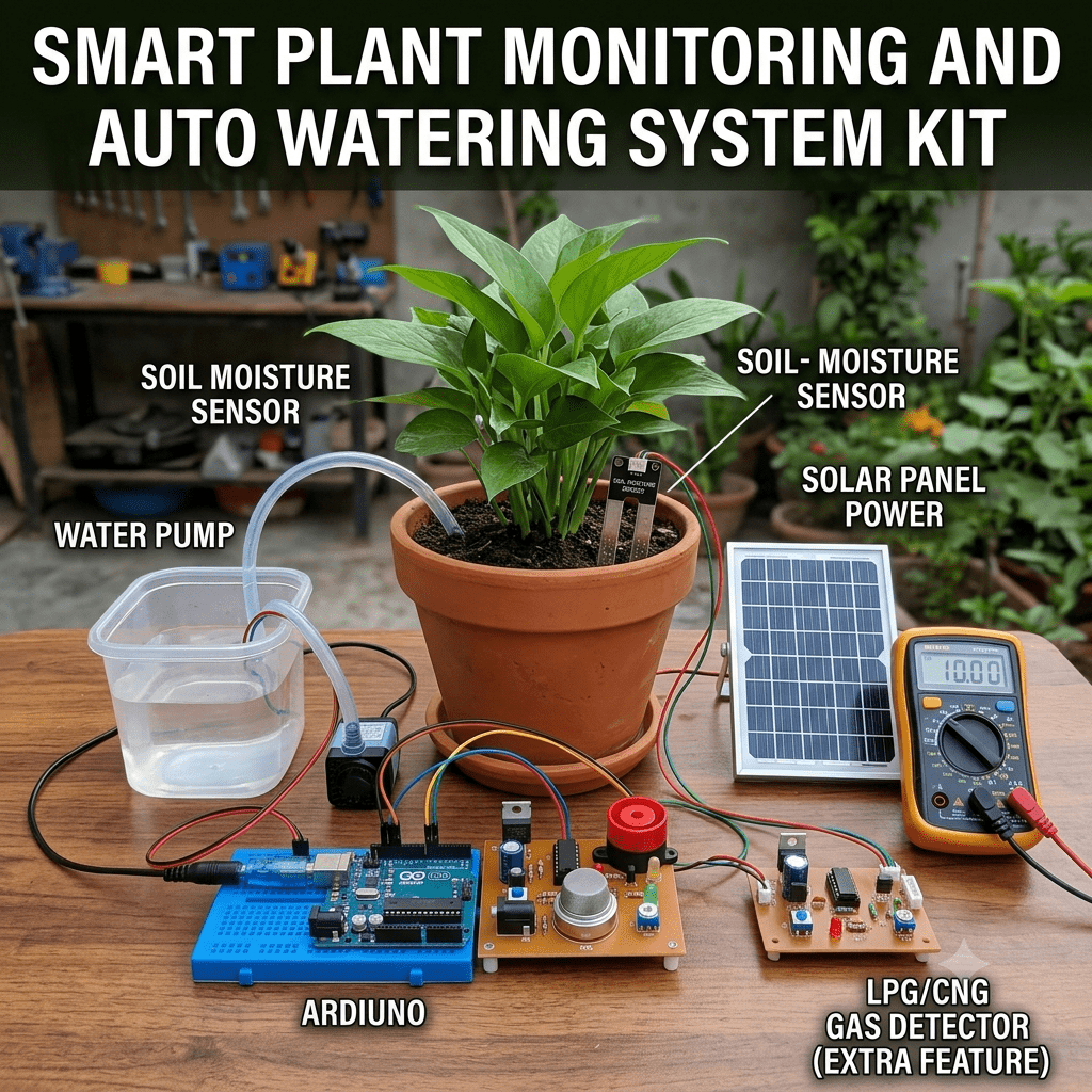 Smart Plant Monitoring and Auto Watering System Set